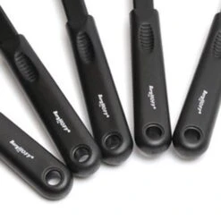 BergHOFF Studio 5Pc Nylon Cooking Utensil Set Skimmer Slotted Turner Slotted Spoon Soup Spoon Ladle Black Wide Handle With Hanging Ring Everyday Use -BergHOFF Shop 2211327 4