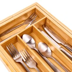 BergHOFF CooknCo Bamboo 6-Slot Expanding Flatware Organizer 12 BergHOFF CooknCo Bamboo 6-Slot Expanding Flatware Organizer -BergHOFF Shop 2211433 05