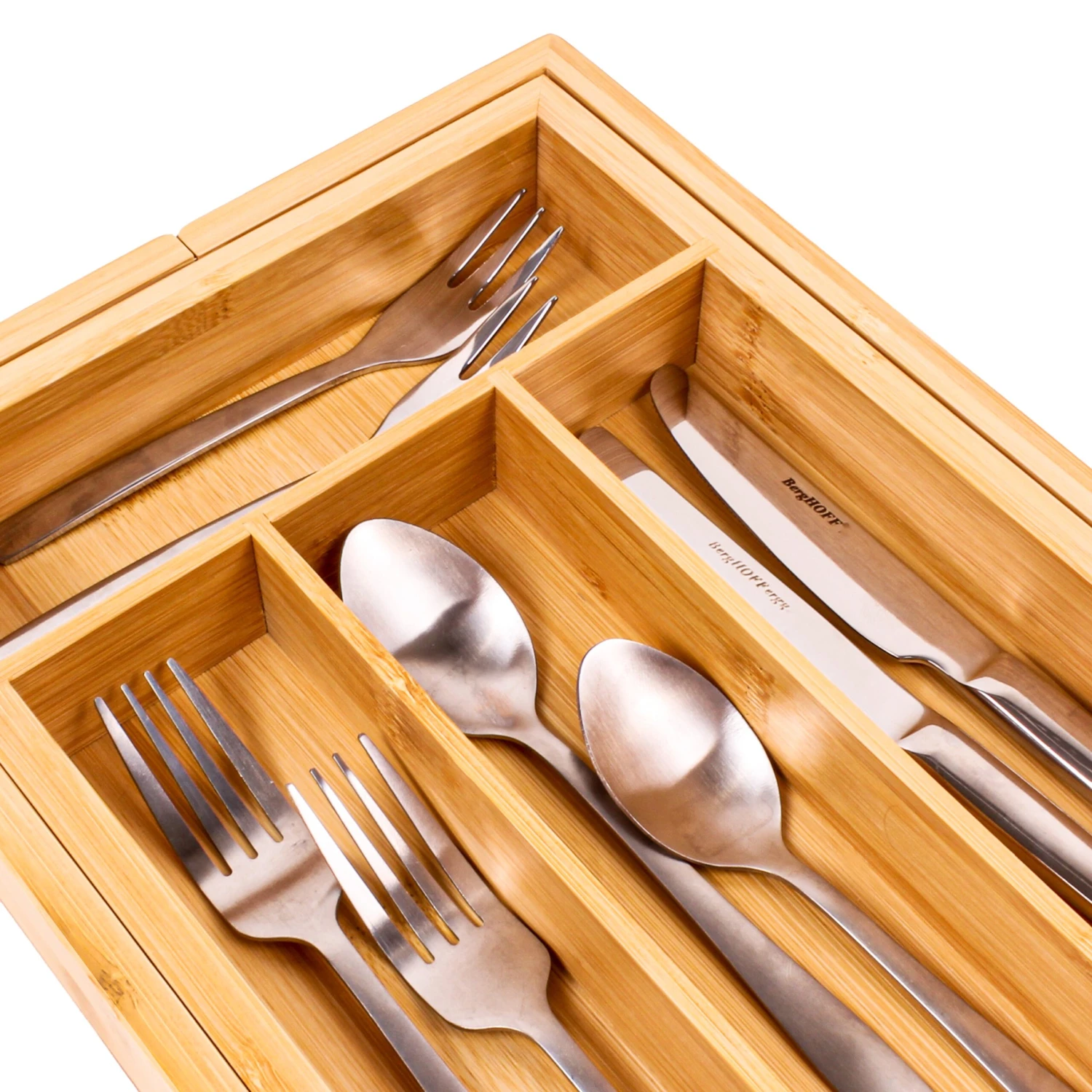 BergHOFF CooknCo Bamboo 6-Slot Expanding Flatware Organizer 7 BergHOFF CooknCo Bamboo 6-Slot Expanding Flatware Organizer - Image 5
