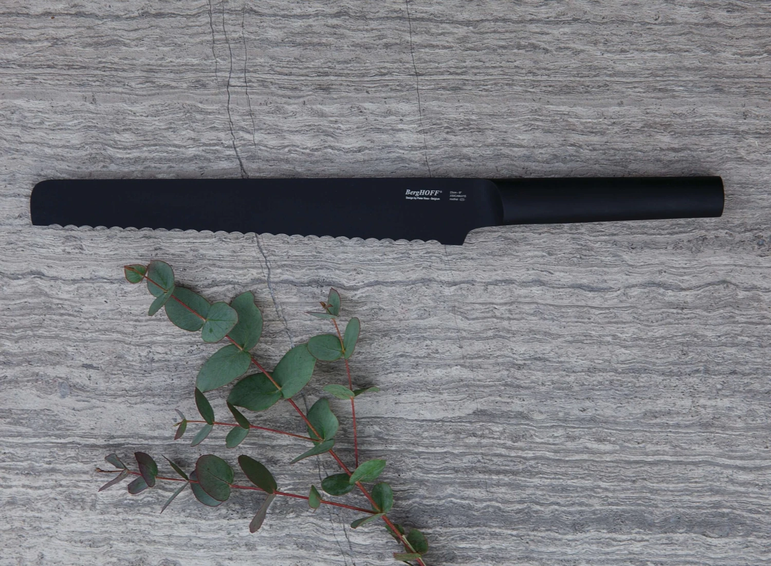 BergHOFF RON 2Pc Bread & Utility Knife Set, Black 6 BergHOFF RON 2Pc Bread & Utility Knife Set, Black - Image 4