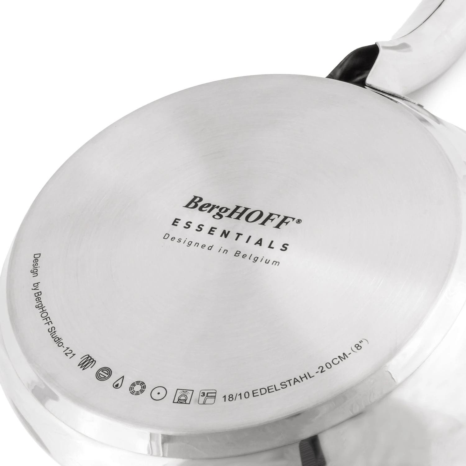 BergHOFF Essentials Belly Shape 18/10 Stainless Steel 8" Frying Pan 5 BergHOFF Essentials Belly Shape 18/10 Stainless Steel 8" Frying Pan - Image 3