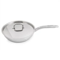 BergHOFF Essentials Belly Shape 18/10 Stainless Steel 10.5" Skillet With Stainless Steel Lid 2.5Qt.