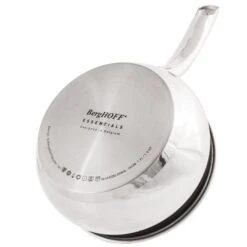 BergHOFF Essentials Belly Shape 18/10 Stainless Steel 6.25" Sauce Pan With Glass Lid 1.5Qt. -BergHOFF Shop 2219125 04