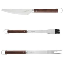BergHOFF 3Pc BBQ Tools Set With Wood Handles