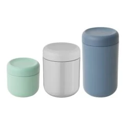 BergHOFF Leo 3Pc Graduated Container Set, Green, Grey, & Blue