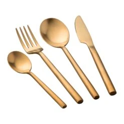 BergHOFF Gem 32pc Flatware Set, Gold Plated -BergHOFF Shop 2220088 3