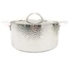 BergHOFF Vintage Tri-Ply 18/10 Stainless Steel 9.5" Covered Stock Pot, Hammered, 5.75 Qt -BergHOFF Shop 2220259