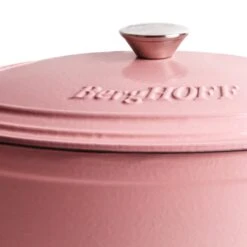 BergHOFF Neo Cast Iron 3Pc Cookware Set, 3Qt Covered Dutch Oven & 10" Fry Pan, Pink -BergHOFF Shop 2224237 04