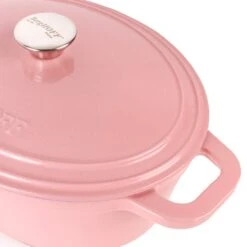 BergHOFF Neo Cast Iron 3Pc Cookware Set, 3Qt Covered Dutch Oven & 10" Fry Pan, Pink -BergHOFF Shop 2224237 05