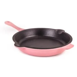 BergHOFF Neo Cast Iron 3Pc Cookware Set, 3Qt Covered Dutch Oven & 10" Fry Pan, Pink -BergHOFF Shop 2224237 06