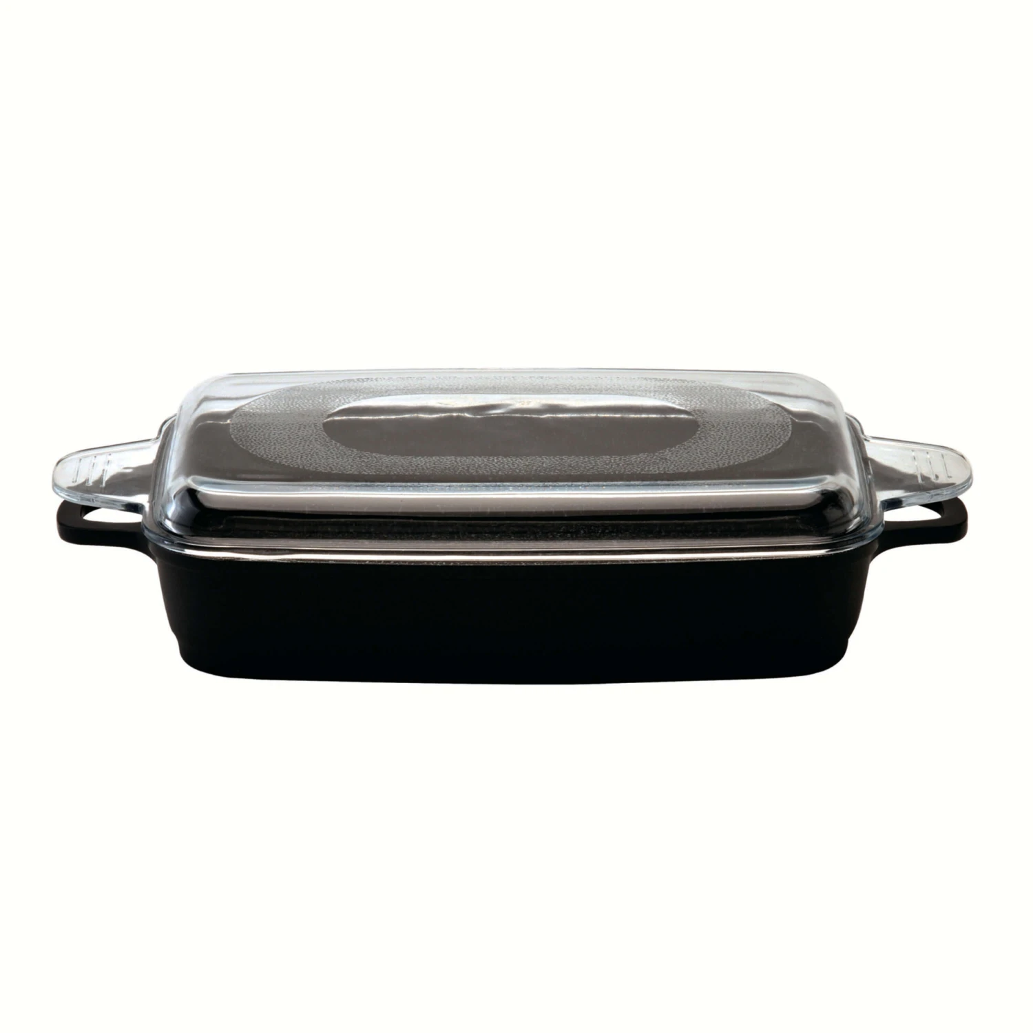 BergHOFF Scala Non Stick Cast Aluminum Roasting Pan With Glass Cover, 4 Qt. 3 BergHOFF Scala Non Stick Cast Aluminum Roasting Pan With Glass Cover, 4 Qt.