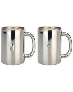 BergHOFF 2pc 18/10 Stainless Steel Coffee Mug Set Home
