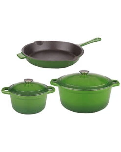 BergHOFF Neo Cast Iron 5pc Set - 3 Qt Dutch Oven & 5 Qt Stkpt &10in F/P Home