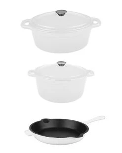 BergHOFF Neo 5Pc White Cast Iron Set Home