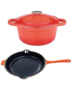 BergHOFF Neo Cast Iron 3pc Set Home Cream -BergHOFF Shop 3050134502 RLLD orange 1