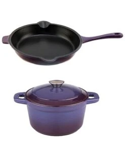 BergHOFF Neo Cast Iron 3pc Set Home Cream -BergHOFF Shop 3050134502 RLLD purple 1