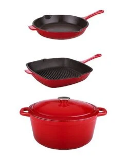 BergHOFF Neo 4pc Red Cast Iron Set Home