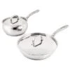 BergHOFF Belly Shape 18/10 Metal Lids Stainless Steel 4pc Skillet Set Home -BergHOFF Shop 3050335232 RLLD 1