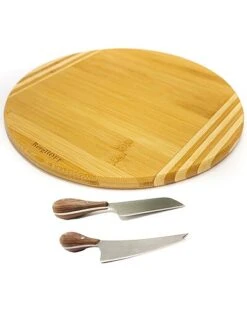 BergHOFF Bamboo 3Pc Round Board Set/Aaron Probyn Cheese Knife Home