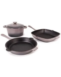 BergHOFF Neo 4pc Oyster Cast Iron Set Home