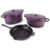 BergHOFF Neo 5pc Cast Iron Purple Dutch Oven And Frying Pan Set Home -BergHOFF Shop 3050422455 RLLD 1