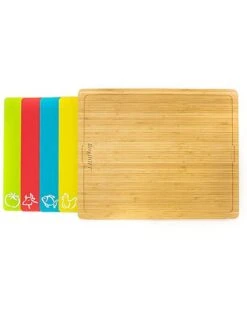 BergHOFF Bamboo 4Pc Cutting Board Set 4 Multi-Colored Insert Home
