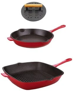 BergHOFF Neo 3pc Red Cast Iron Set Home