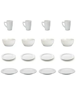 BergHOFF Essentials 16Pc Porcelain Hotel Dinnerware Set Home