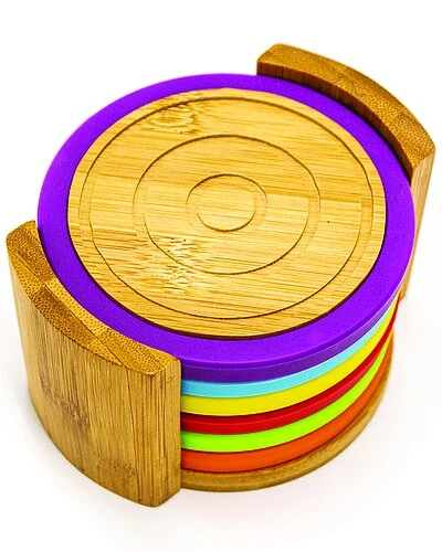 BergHOFF Bamboo 6Pc Coaster Set Home 3 BergHOFF Bamboo 6Pc Coaster Set Home