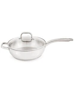 BergHOFF Belly Shape Stainless Steel Deep Skillet With Lid Home