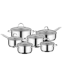 BergHOFF Essentials Comfort 12pc Stainless Steel Cookware Set Home