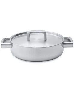 BergHOFF Ron 10in 18/10 Stainless Steel 5-Ply Covered Deep Skillet Home