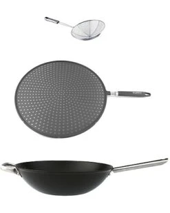 BergHOFF Geminis 3Pc Spun Cast Wok Screen & Skimmer Home