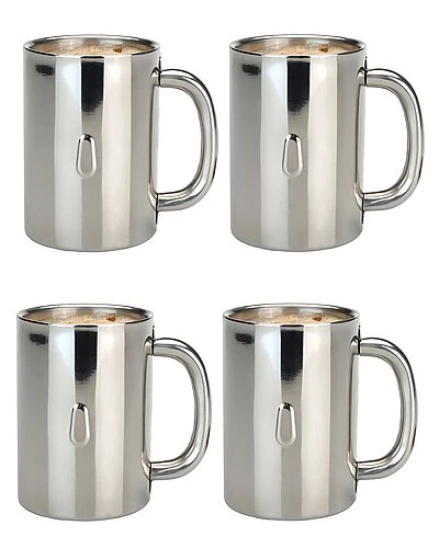 BergHOFF Straight 18/10 Ss 4Pc Coffee Mug Set Home 4 BergHOFF Straight 18/10 Ss 4Pc Coffee Mug Set Home - Image 2