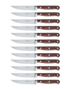 BergHOFF Pakka Wood 12Pcs Stainless Steel Steak Knife Set Home