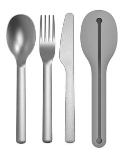 BergHOFF Leo To Go Travel Flatware Set Grey Home