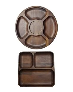 BergHOFF Acacia Wood 2pc Tray Set Home