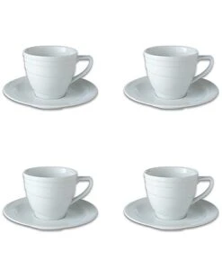 BergHOFF Essentials Porcelain Teacup & Saucers (Set Of 4) Home