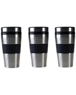 BergHOFF Orion Set Of Three 16Oz Travel Mugs Home