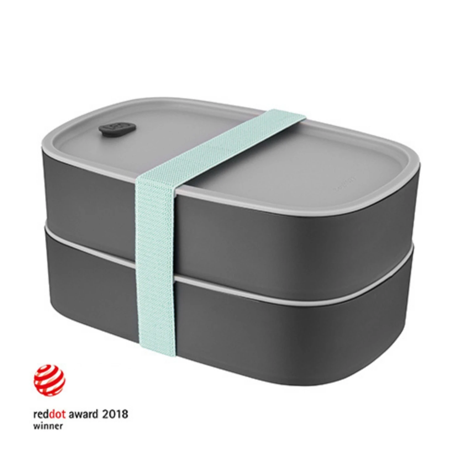 BergHOFF Leo 3Pc 1.7Qt Dual Bento Box Set With Strap, Gray & Mint 3 BergHOFF Leo 3Pc 1.7Qt Dual Bento Box Set With Strap, Gray & Mint