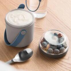 BergHOFF Leo 2Pc Dual Lunch Box Kit, Pink & Grey And Blue & Grey -BergHOFF Shop 3950148 02