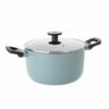 BergHOFF LEO Non-stick Aluminum Stockpot 9.5", 5.9qt. With Glass Lid, Slate -BergHOFF Shop 3950334