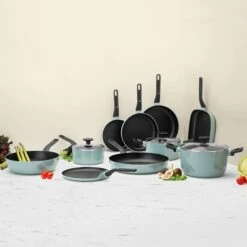 BergHOFF LEO Non-stick Aluminum Saucepan 7", 2qt. With Glass Lid, Slate -BergHOFF Shop 3950372 4