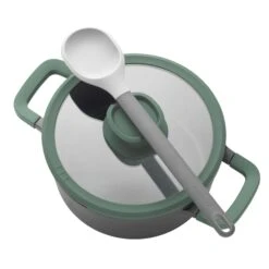 BergHOFF Forest Non-stick Cast Aluminum Stockpot 10", 5.9qt. With Glass Lid -BergHOFF Shop 3950400 2