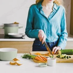 BergHOFF Balance Non-stick Stainless Steel 6Pc Knife Block Set, Green -BergHOFF Shop 3950532 10