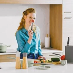 BergHOFF Balance Non-stick Stainless Steel 6Pc Knife Block Set, Green -BergHOFF Shop 3950532 6