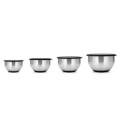 BergHOFF Geminis 18/10 Stainless Steel Mixing Bowl Eight-Piece Set With Lids