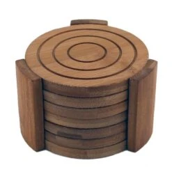 BergHOFF Bamboo Seven-Piece Coaster Set