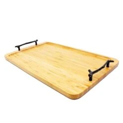 BergHOFF 8" Bamboo Tray With Wrought Iron Handles