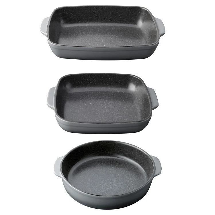 BergHOFF Gem Large Stoneware Bakeware Three-Piece Set 3 BergHOFF Gem Large Stoneware Bakeware Three-Piece Set